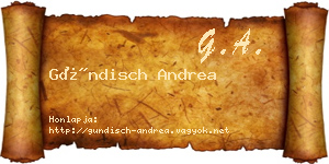 Gündisch Andrea névjegykártya